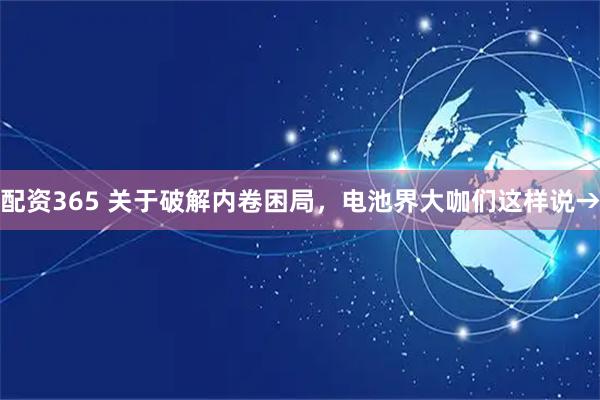 配资365 关于破解内卷困局，电池界大咖们这样说→